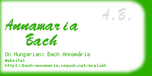 annamaria bach business card