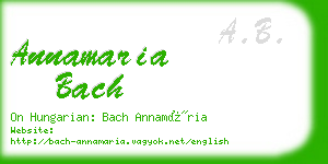 annamaria bach business card